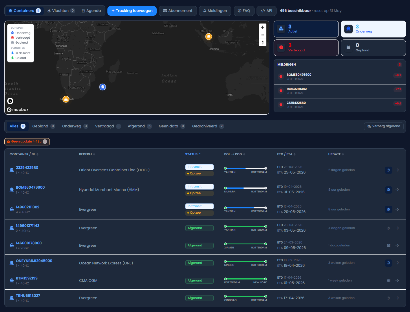 Explect portal dashboard